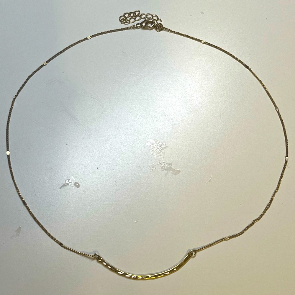 14k Gold Bar Necklace